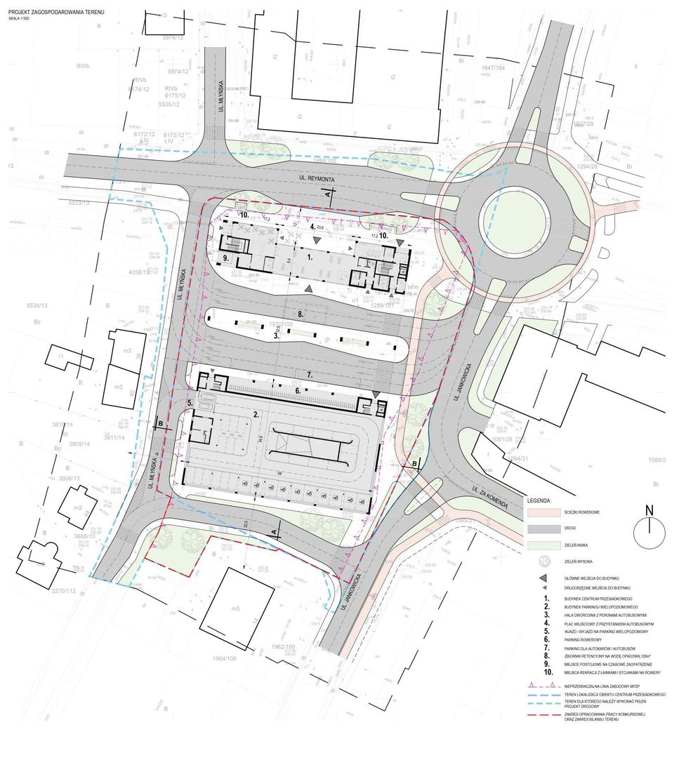 Centrum przesiadkowe w Rybniku według NM Architekci, Zuzanny Szpocińskiej i Jerzego Grochulskiego