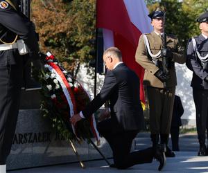 Święto Wojska Polskiego. Andrzej Duda złożył wieniec przed pomnikiem marszałka Józefa Piłsudskiego