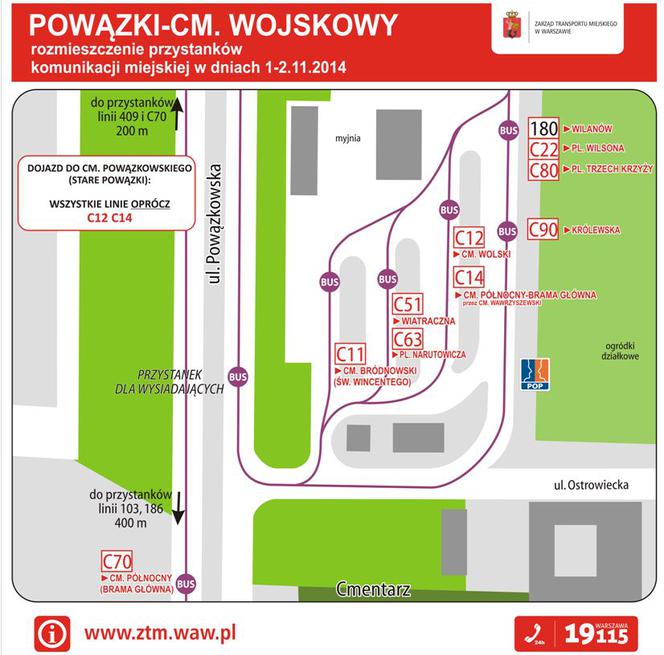 Wszystkich Świętych 2014 w Warszawie. Rozkład jazdy ZTM. Jak dojechać na cmentarze 1 listopada?
