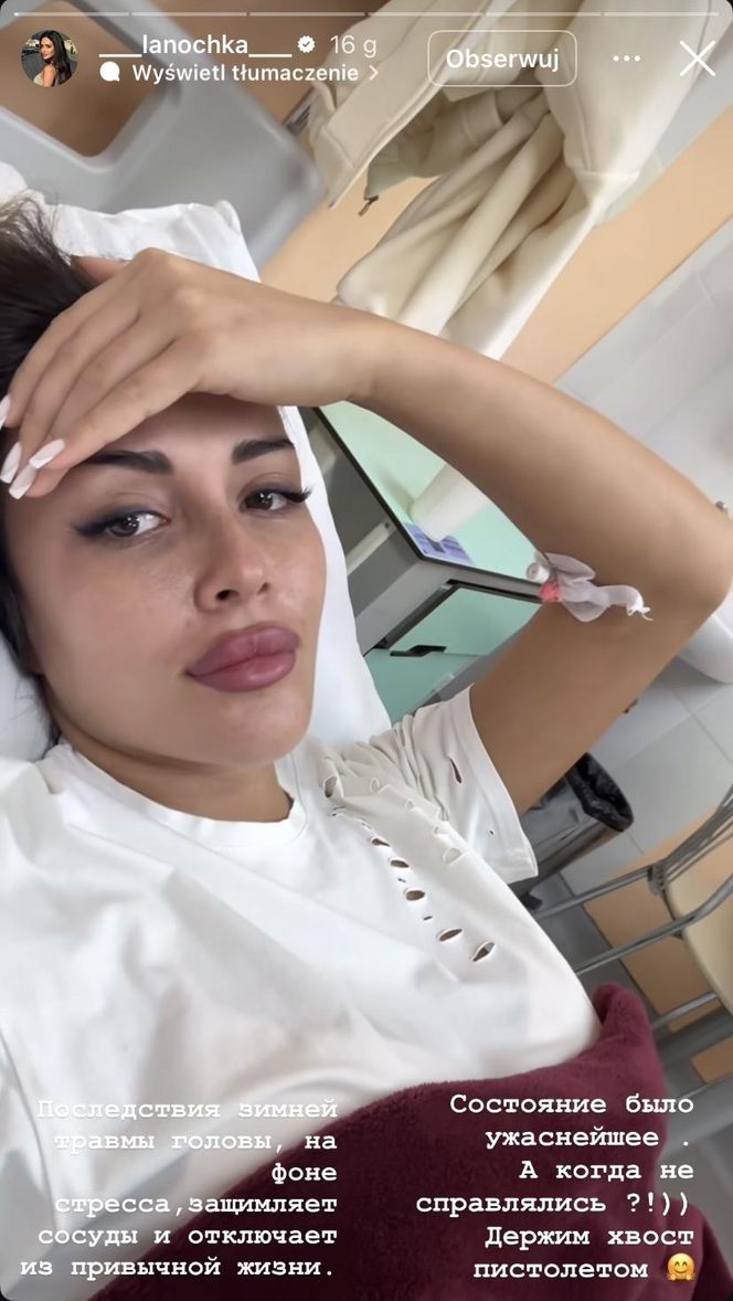 Lana Rybus w szpitalu