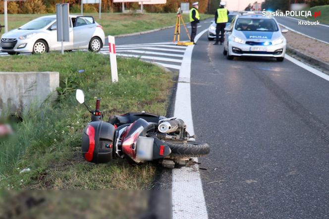 Krzepice. Tragiczny wypadek motocyklisty. Mężczyzna zmarł w karetce