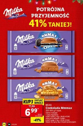 Czekolada Milka – 6,99 zł/250-300 g 