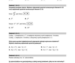 Egzamin ósmoklasisty 2023 - matematyka