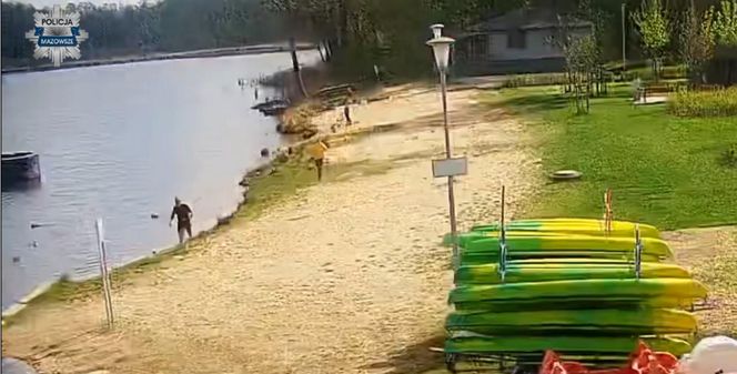 Policjant uratował tonące dzieci