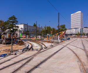 Budowa tramwaju na Rakowieckiej w Warszawie