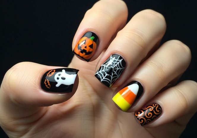 paznokcie na hallowen