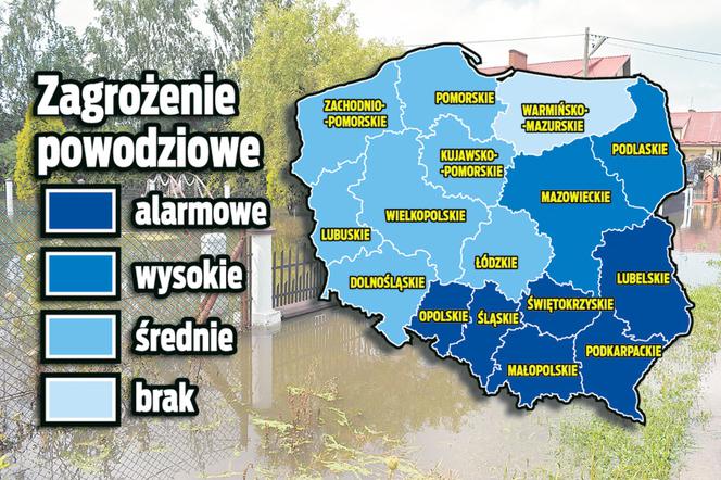 Wielka woda zalewa Polskę