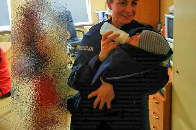 Policjantka ogrzała i nakarmiła noworodka