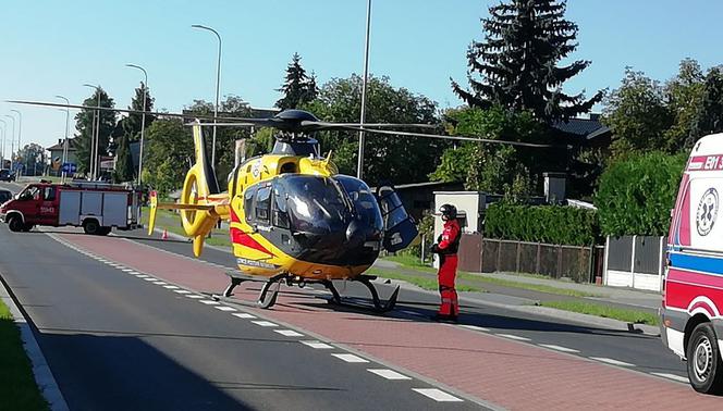 Wieluń. 11-latka potrącona na przejściu dla pieszych. Dziewczynkę zabrał śmigłowiec LPR