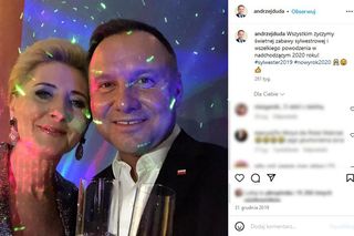 Sylwester z Andrzejem Dudą i Agatą Dudą