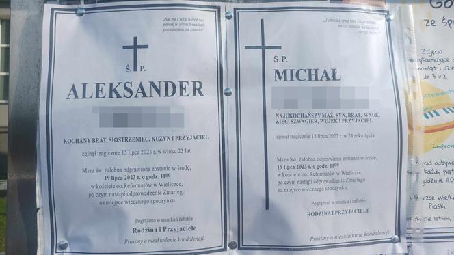 Pogrzeb Aleksandra i Michała, którzy zginęli w wypadku w Krakowie