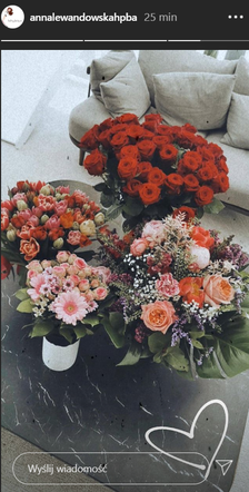 Anna Lewandowska dostała kwiaty