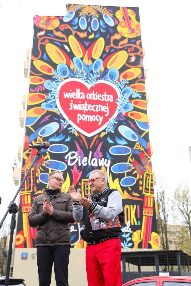 Mural WOŚP odsłonięty na Bielanach 