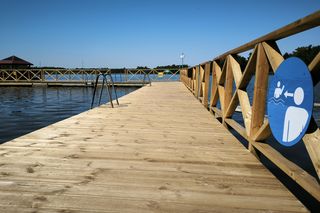 Plaża w Osiecznej przed sezonem letnim 