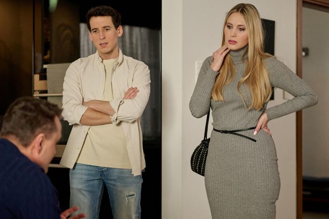 Na Wspólnej, odc 4025. Sławek (Mariusz Słupiński), Daria (Patrycja Topajew), Tadeusz (Jakub Pruski)