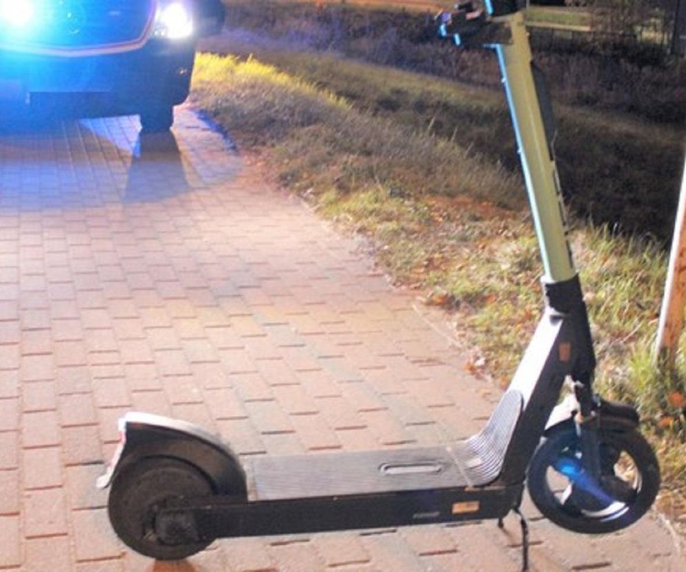Miał 2,3 promila i jechał hulajnogą elektryczną. Rajd 30-latka zakończył się w szpitalu