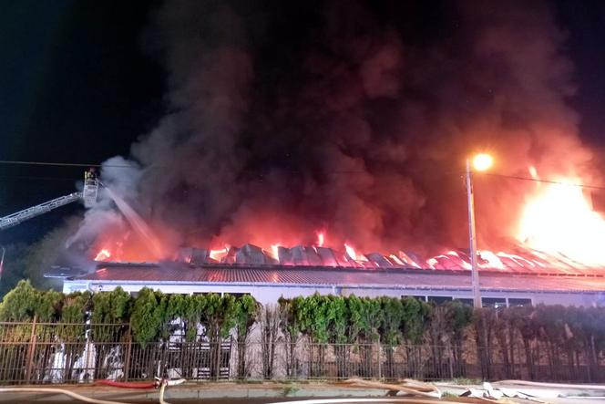Potężny pożar hurtowni w Strażowie. W akcji brało udział ponad 100 strażaków 
