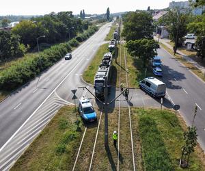 Wypadek radiowozu i tramwaju. Policjanci z Gorzowa w szpitalu