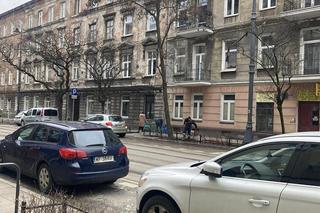 Ulica Stalowa w sztucznym śniegu