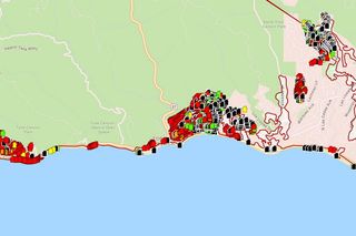 Przerażająca mapa pokazuje skalę zniszczeń w LA