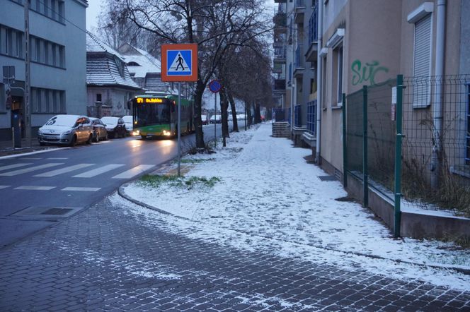 Śnieg spadł w Poznaniu