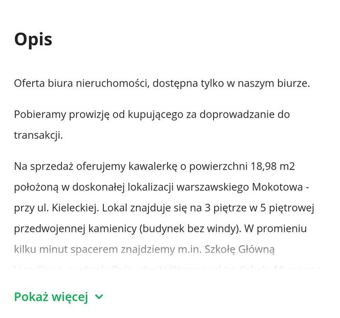 Kawalerka na Mokotowie jak z koszmaru. Cena? Lepiej usiądźcie!