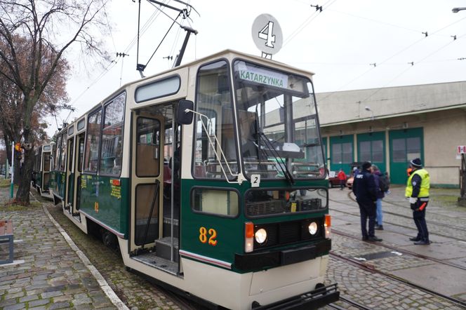 Katarzynki 2024 - wystawa tramwajów przy historycznej zajezdni przy ulicy Madalińskiego