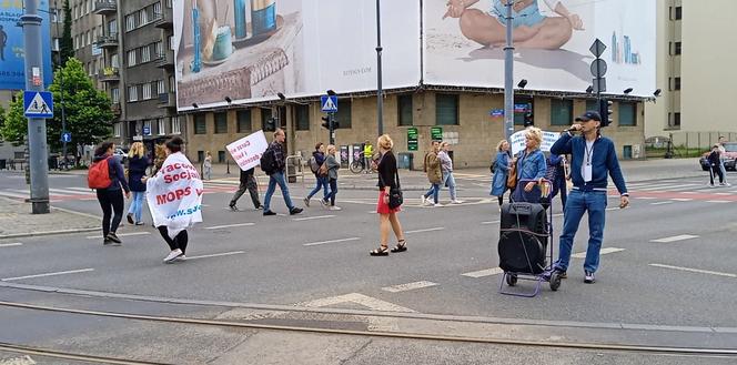 Strajk MOPS Łódź 8.07