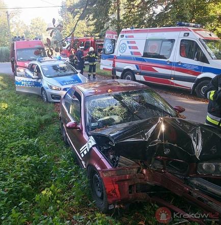Wypadek w miejscowości Biorków Wielki