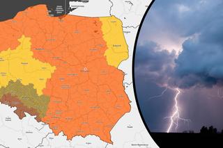 Cała Polska na czerwono i żółto! Eksperci ostrzegają przed burzami, gradem i potwornymi ulewami