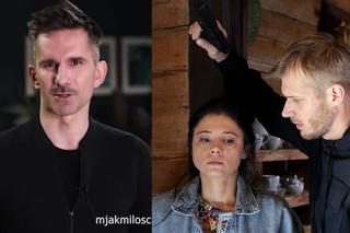M jak miłość. Kamil (Marcin Bosak), Artur (Tomasz Ciachorowski), Iza (Adriana Kalska)