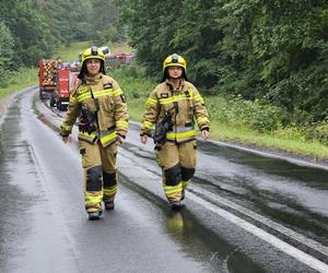 Wypadek w pobliżu Konotopu  - autobus z tirem 