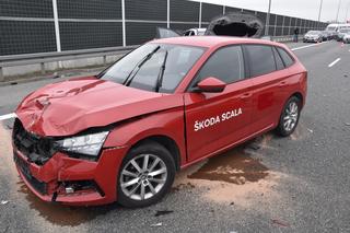 Groźny wypadek na autostradzie A4. Trzy osoby trafiły do szpitala