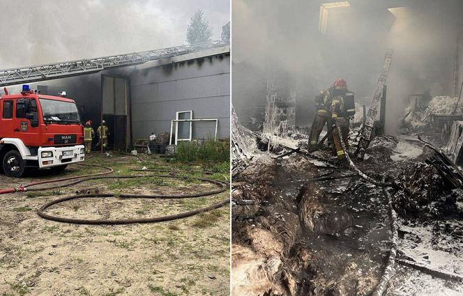  Kolejny pożar hali pod Warszawą! Dym widać było z daleka