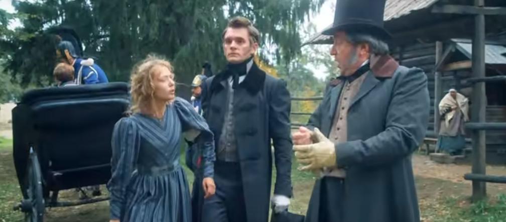 Cena wolności, odc. 9: Polina (Tatjana Babienkowa), Andriej (Własysław Abaszin), Jefim (Aleksander Jagulin)