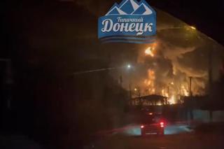 Atak Ukrainy na Donieck. Wielki pożar nad okupowanym rejonem