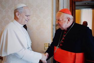 Kard. Stanisław Dziwisz na audiencji u Leona XIV