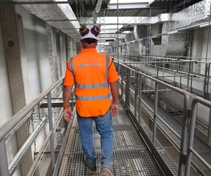 Budowa stacji postojowo-technicznej Mory (sierpień 2025)