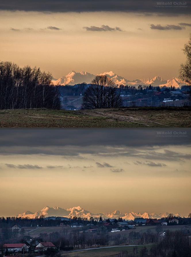 Piekne Tatry widziane z Podkarpacia