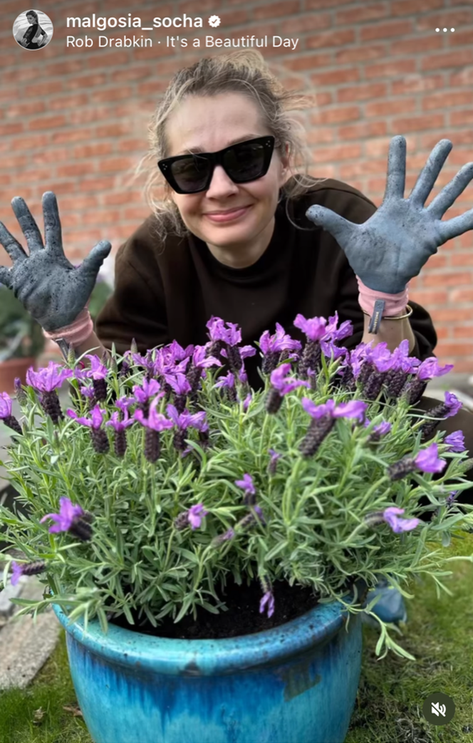 Małgorzata Socha wiosenne porządki w ogródku