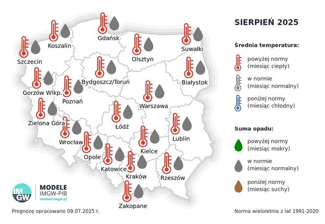 Pogoda długoterminowa IMGW na jesień 2025