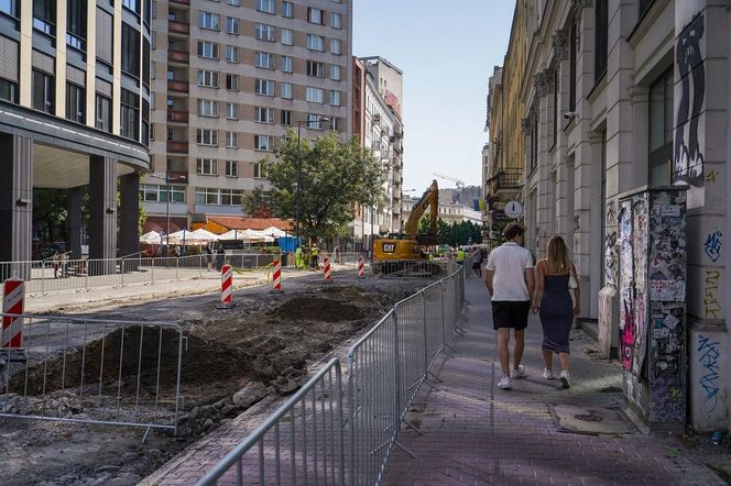 Warszawa. Przebudowa ulic Złotej i Zgoda