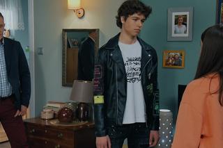 M jak miłość odc. 1689. Artur Rogowski (Robert Moskwa), Basia (Karina Woźniak), Dawid (Iwo Wiciński)