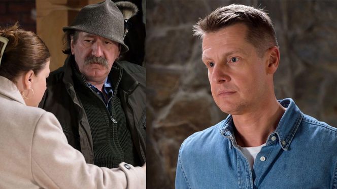 M jak miłość, odcinek 1849: Stryj Gutowski (Piotr Majerczyk), Paweł (Rafał Mroczek), Haneczka Haneczka (Elżbieta Firek)