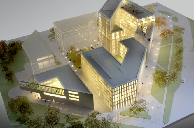 Wybrana finalnie koncepcja budynku krakowskiego biura Horizone Studio i Małeccy Biuro Projektowe z Katowic.