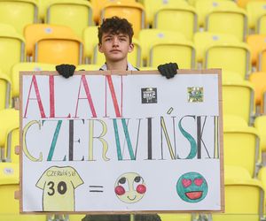 Kibice na meczu GKS Katowice - Lech Poznań
