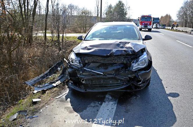 Wypadek na DK1 w Kobiórze