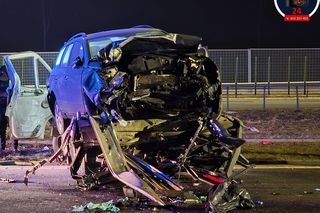 Wypadek na trasie S8 w kierunku Warszawy