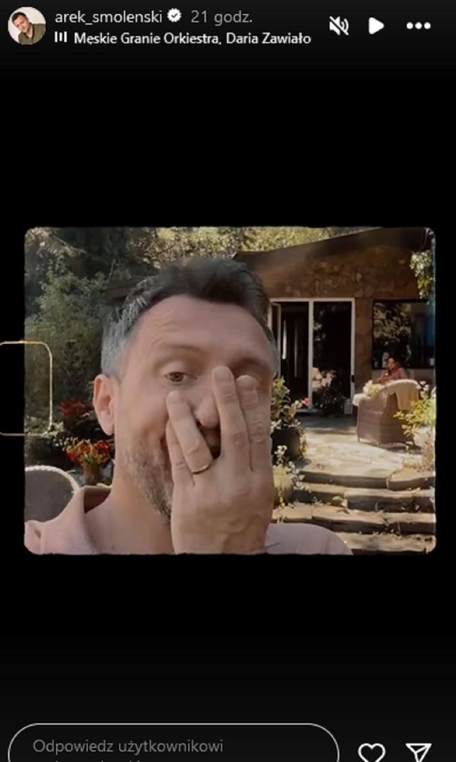 M jak miłość nowy sezon. Bartek (Arkadiusz Smoleński) na planie