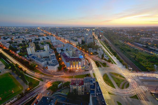 Warszawa z lotu ptaka